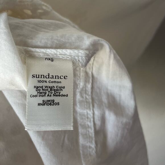 Sundance cotton lace eyelet shift dress NWT - Picture 9 of 10